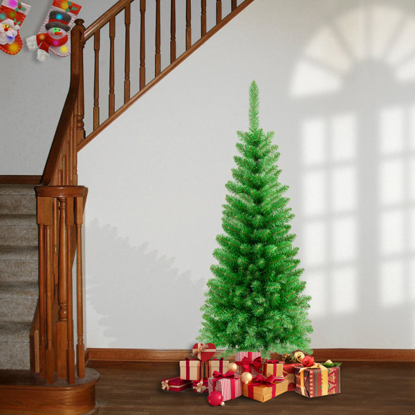 The Twillery Co.® Slender Green Pine Christmas Tree & Reviews Wayfair